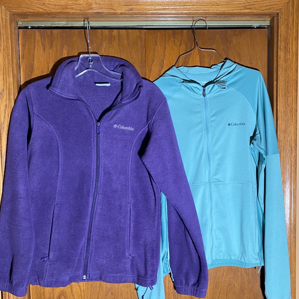 Two for One Sale: Columbia Fleece Sweater, Columbia Lightweight Hooded Sweater S